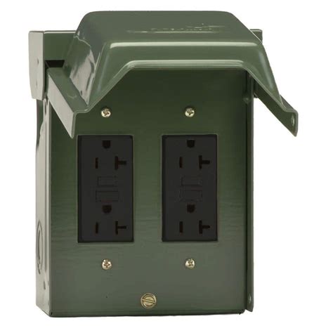 20 amp weatherproof gfci junction box with 3 4 inlet|20a gfci outlet.